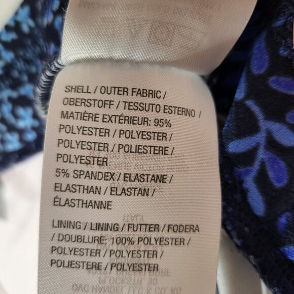 Isaac Mizrahi Live Woman's Skort Size Large Blue Floral - Picture 10 of 11